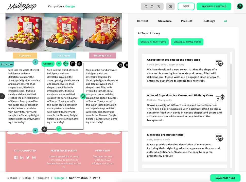 screenshot of Mail Blaze